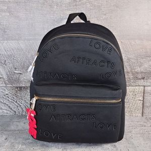 Peace Love World Black Backpack